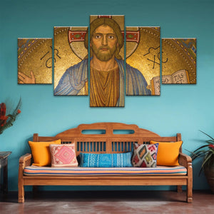 Jesus Christ Holding Book Christian Wall Art Canvas
