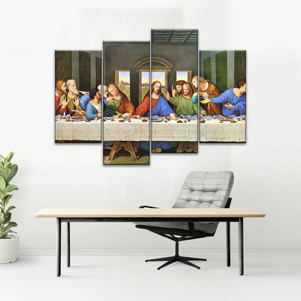 Leonardo Da Vinci Classic Oil Painting The Last Supper Jesus Wall Art