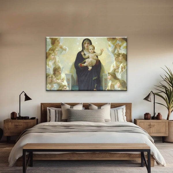 Religious Christian Our Lady of the Angels Jesus Canvas Prints