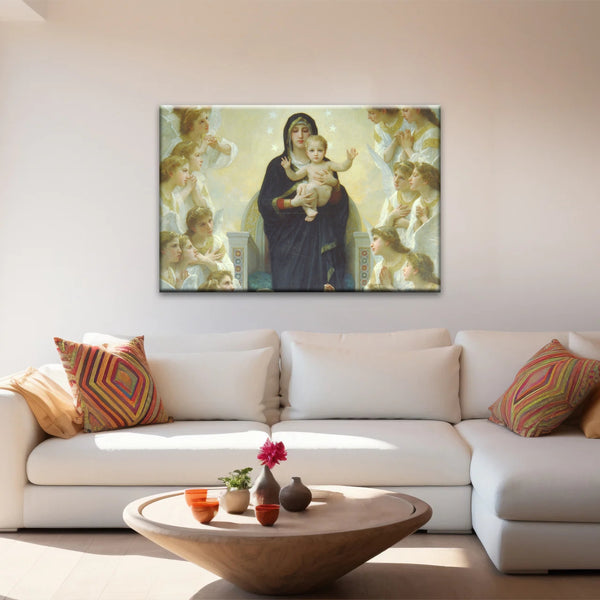 Religious Christian Our Lady of the Angels Jesus Canvas Prints