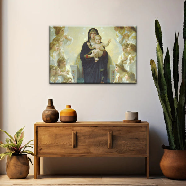 Religious Christian Our Lady of the Angels Jesus Canvas Prints