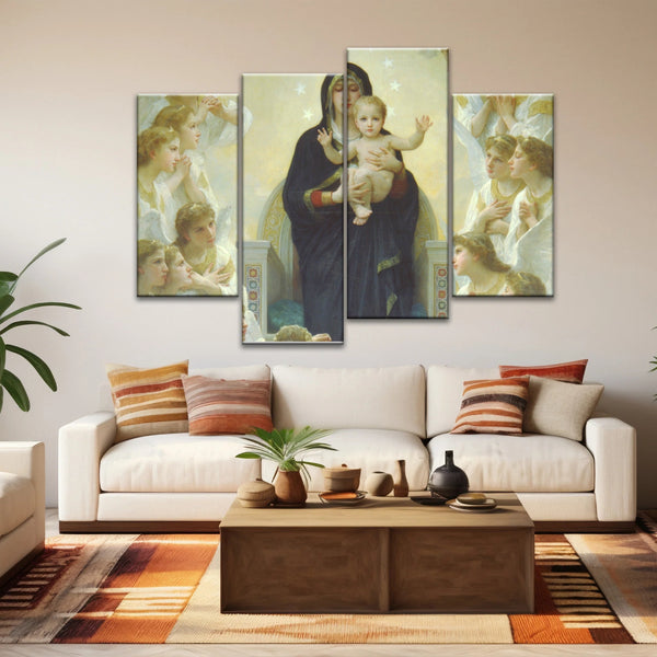 Religious Christian Our Lady of the Angels Jesus Canvas Prints