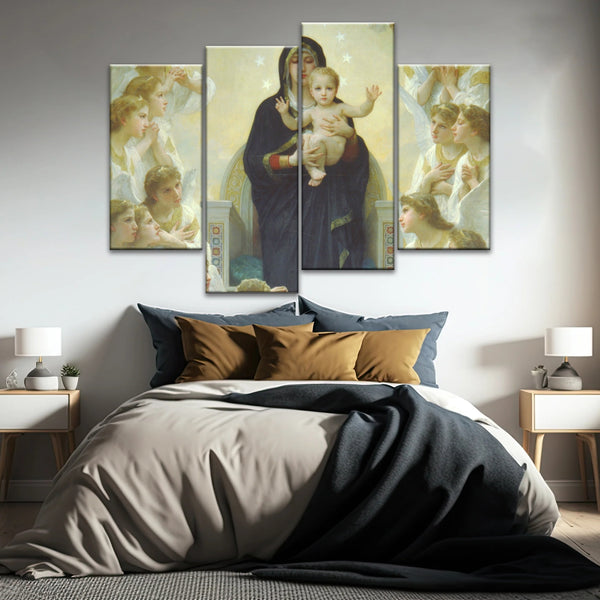 Religious Christian Our Lady of the Angels Jesus Canvas Prints