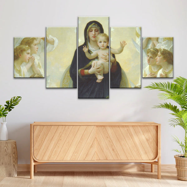 Religious Christian Our Lady of the Angels Jesus Canvas Prints