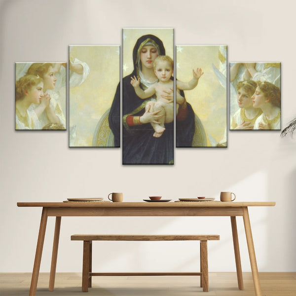 Religious Christian Our Lady of the Angels Jesus Canvas Prints