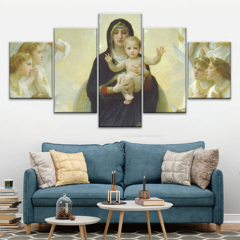 Religious Christian Our Lady of the Angels Jesus Canvas Prints