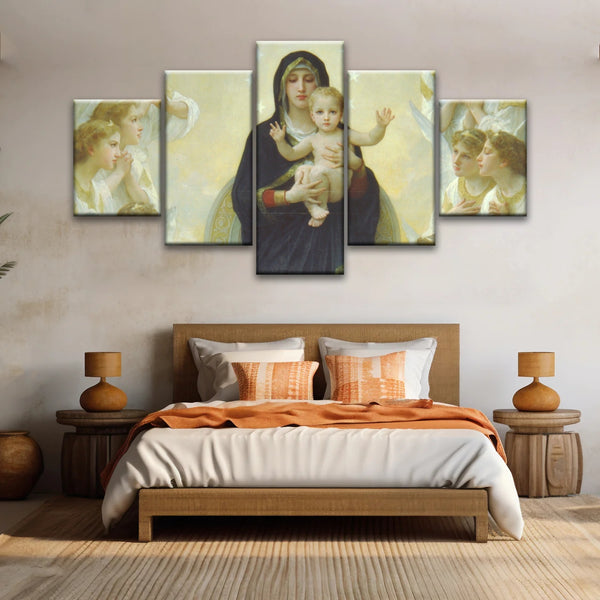 Religious Christian Our Lady of the Angels Jesus Canvas Prints