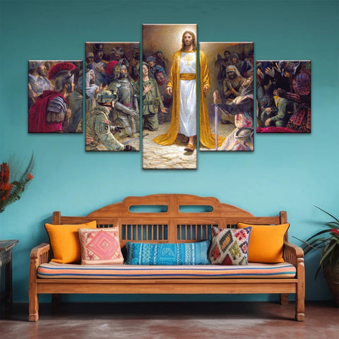 Soldiers of Jesus Christ Praying Before The Lord For Sins Committed Jesus Wall Decor