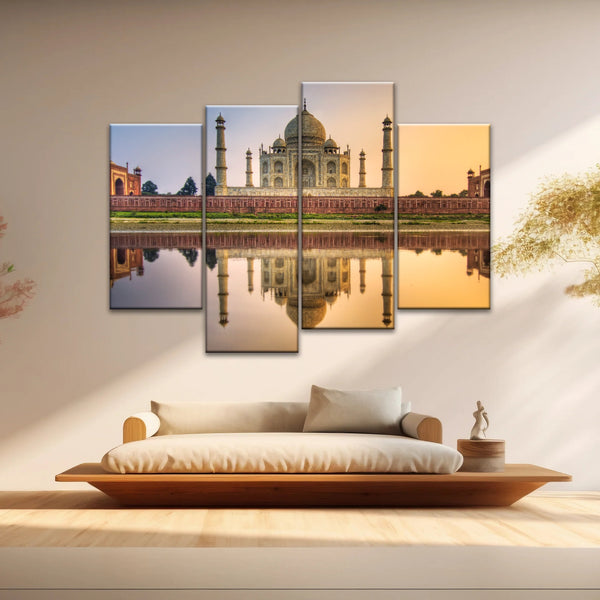 Taj Mahal In India At Dusk Hinduism Wall Art