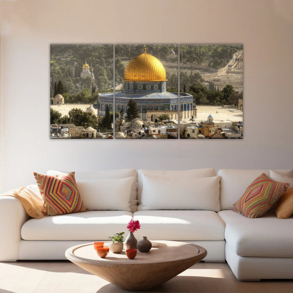 Dome Of The Rock In Jerusalem Israel Islamic Wall Art Canvas